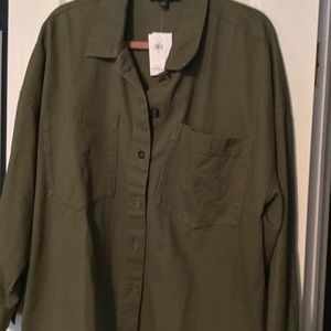 NWT Banana Republic Green Denim Jacket XL